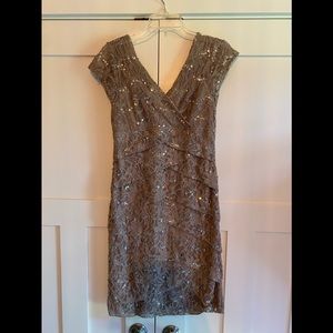 Sequined overlay dress by Dressbarn Collection size 10